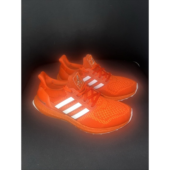 ADIDAS Size 7.5M Miami Hurricanes ULTRABOOST 1.0 DNA 2020 Orange Shoes #FY5812 - Picture 7 of 16